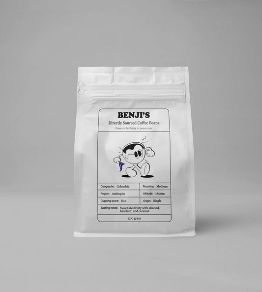 Benji's Beans Freshly Roasted Colombian Coffee Beans - 500g